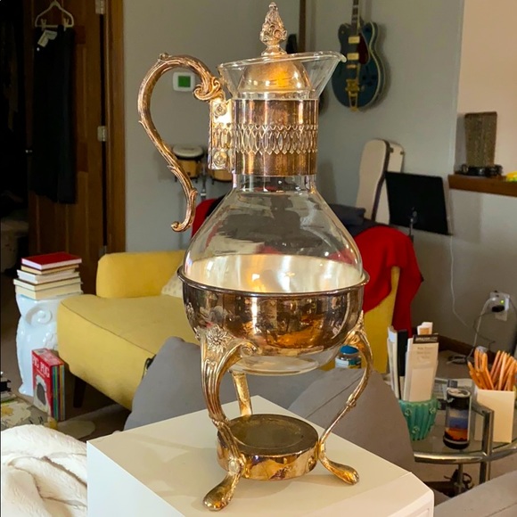 Other - Vintage Glass Coffee Carafe w Stand
